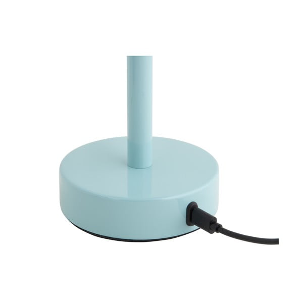 Svetlo modra LED namizna svetilka s kovinskim senčilom (višina 24,5 cm) James – Leitmotiv-image-4