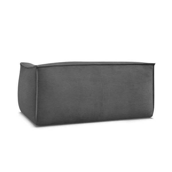 Temno siva sedežna garnitura iz rebrastega žameta 170 cm Giorgia – Bobochic Paris-image-4