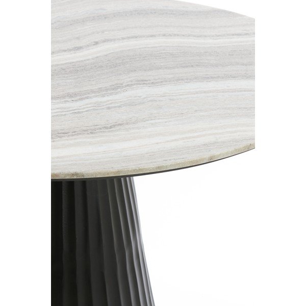 Okrogla jedilna miza z marmorno mizno ploščo ø 100 cm Rianne – Light & Living-image-2
