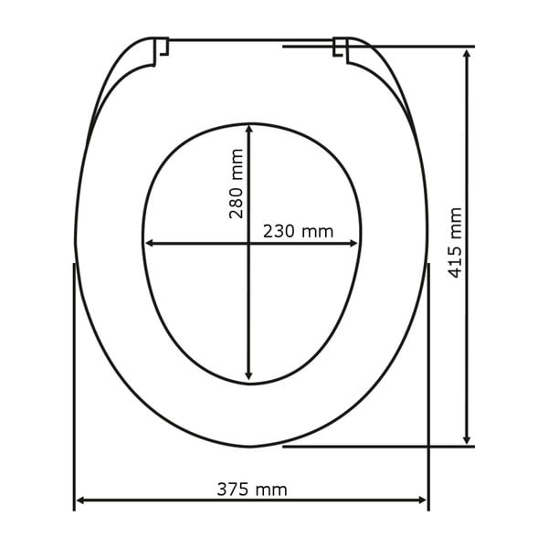 Temno siva WC deska z enostavnim zapiranjem Wenko Samos, 44,5 x 37,5 cm-image-4