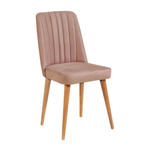 Svetlo rožnat žameten jedilni stol Stormi Sandalye – Kalune Design