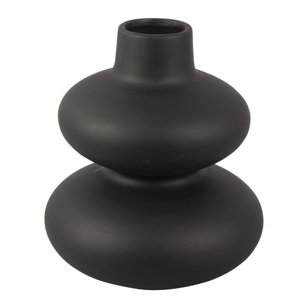 Črna keramična vaza Karlsson Circles, višina 19,4 cm