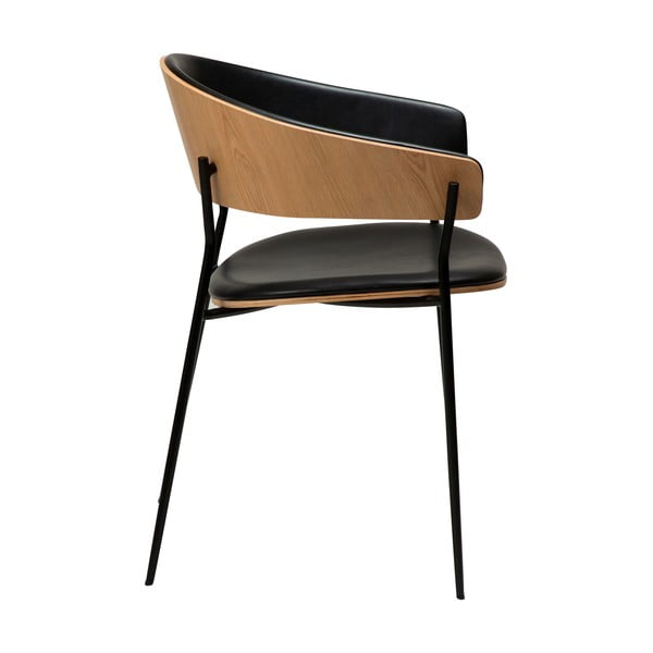 Črn/v svetli naravni barvi jedilni stol z nasloni za roke Crib – DAN-FORM Denmark-image-3