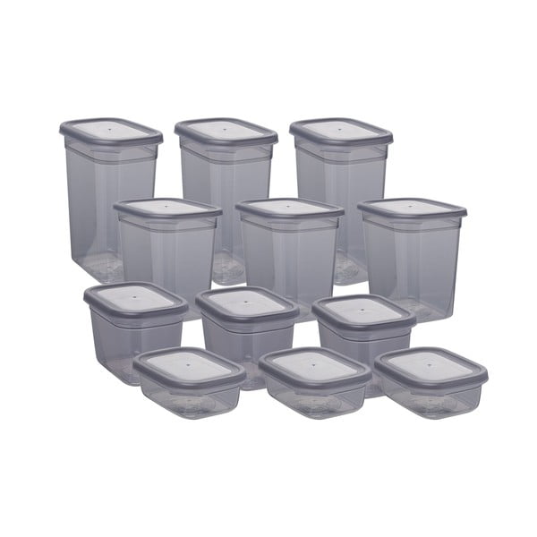 Posode za shranjevanje v kompletu 12 ks živil Fresco – Hermia
