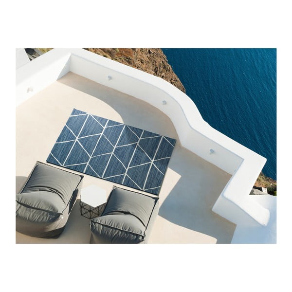 Modra zunanja preproga Universal Elba Geo, 60 x 110 cm-image-2