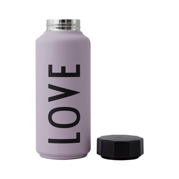 Vijolična termovka Design Letters Love, 500 ml-image-1