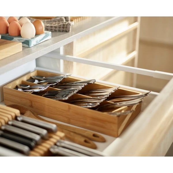 Bambusov organizator za pribor v naravni barvi 17,5 x 38 cm DrawerStore – Joseph Joseph-image-4
