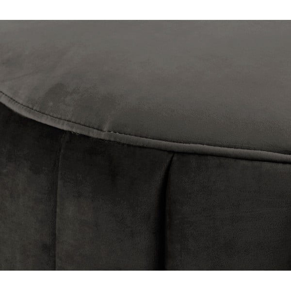 Rjavo-siv žameten puf Actona Doria, ⌀ 60 cm-image-1