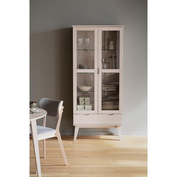 Vitrina iz hrastovega lesa  82x185 cm Filippa - Rowico-image-3