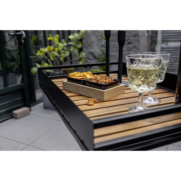 Črne keramične servirne sklede s pladnjem v kompletu 2 ks Elo - Wenko-image-3