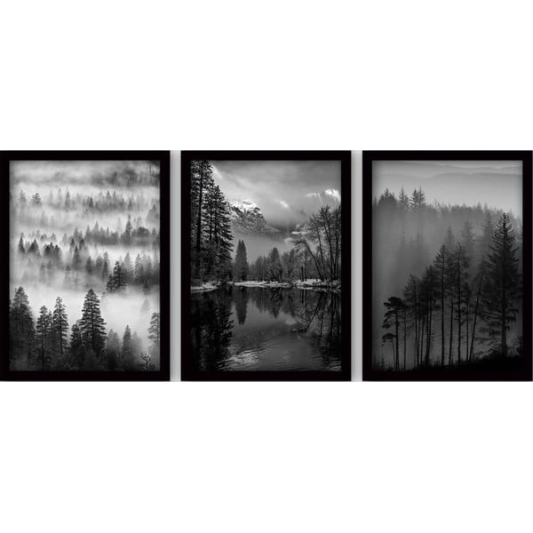 Slike v kompletu 3 ks 35x45 cm Black & White – Wallity