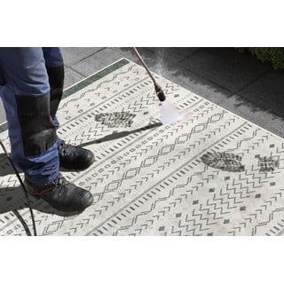 Zeleno-krem zunanja preproga NORTHRUGS Kuba, 80 x 350 cm