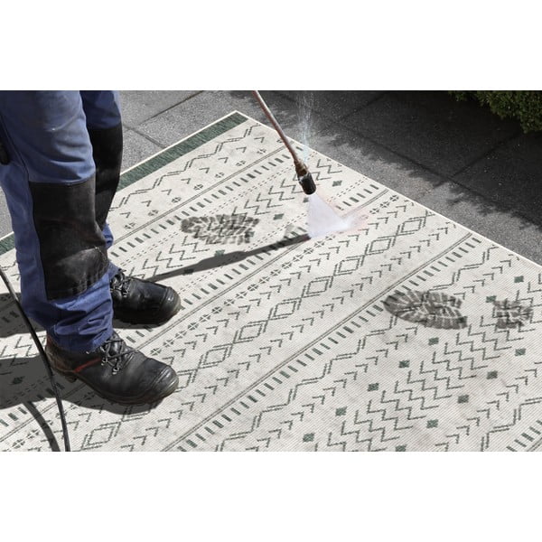 Zeleno-krem zunanja preproga NORTHRUGS Kuba, 80 x 250 cm-image-1