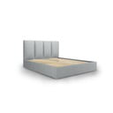 Svetlo siva zakonska postelja Mazzini Beds Juniper, 180 x 200 cm