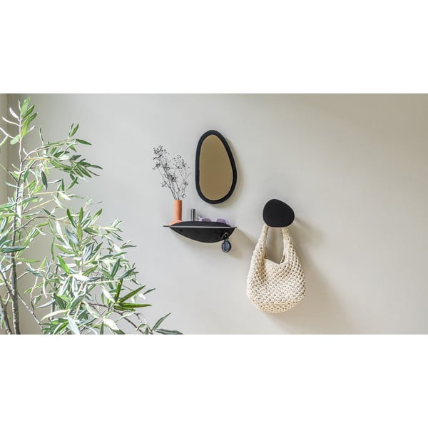 Črna kovinska polica 34 cm Pipa – Spinder Design-image-3