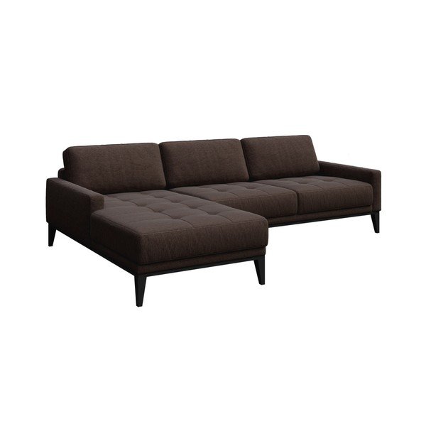 Rjava kotna zofa MESONICA Musso Tufted, levi kot-image-2