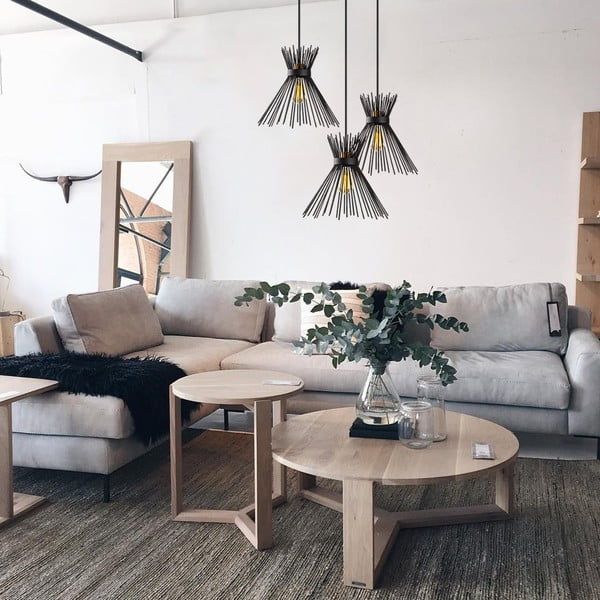 Črna viseča svetilka s kovinskim senčilom ø 63 cm Kirpi – Opviq lights-image-4