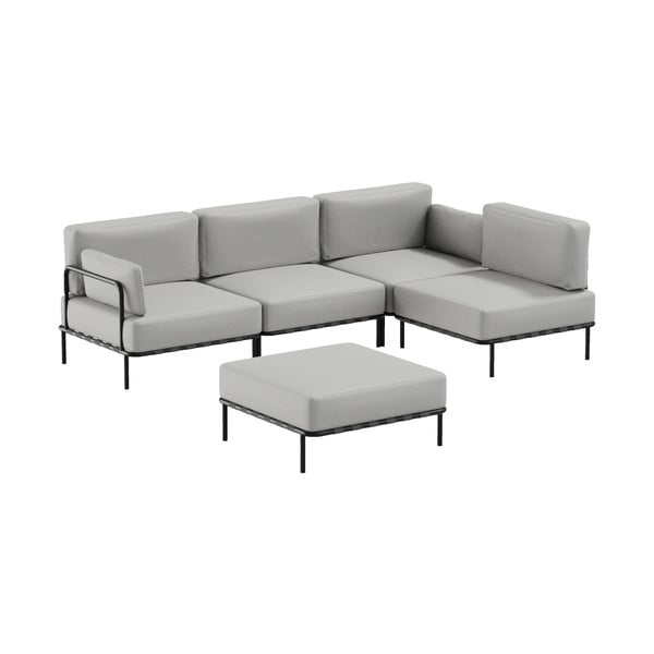 Svetlo siv vrtni modularni kavč 234 cm Salve – Sit Sit