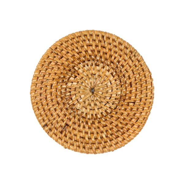 Podstavki za kozarce v kompletu 6 ks s stojalom iz ratana v temni naravni barvi – Tiseco Home Studio-image-1