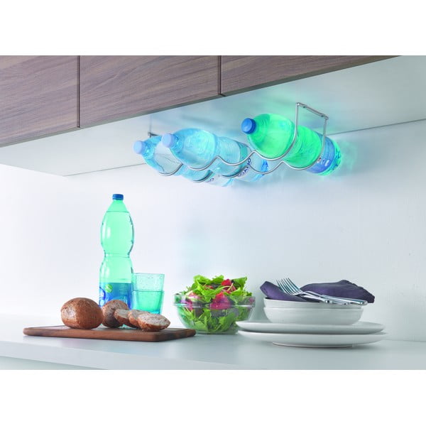 Stensko kovinsko stojalo za vino za 4 steklenice My-Bottle - Metaltex-image-1