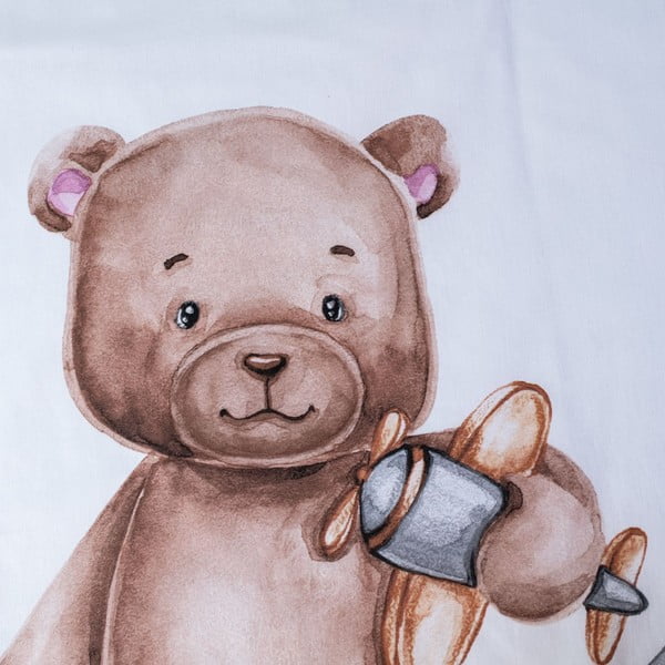 Bombažna otroška posteljnina za otroško posteljico 100x135 cm  Medvídek "Plane" – Jerry Fabrics-image-4