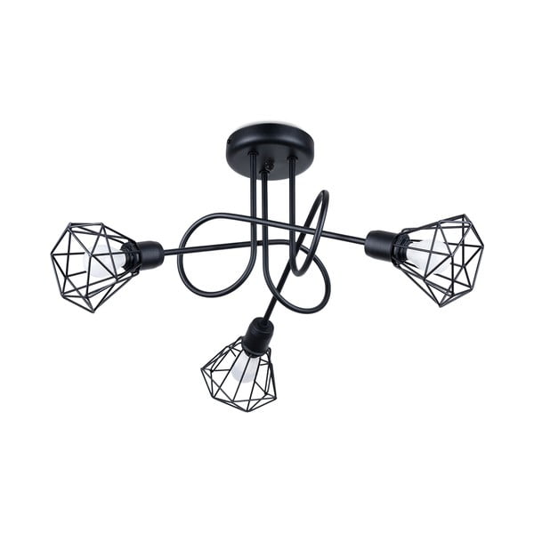 Črna stropna svetilka ø 10 cm Varpu – Nice Lamps