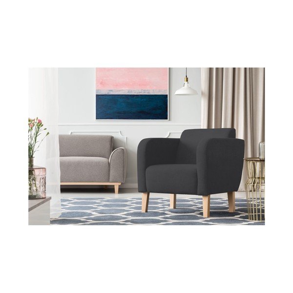 Temno siv fotelj Kooko Home Swing-image-1