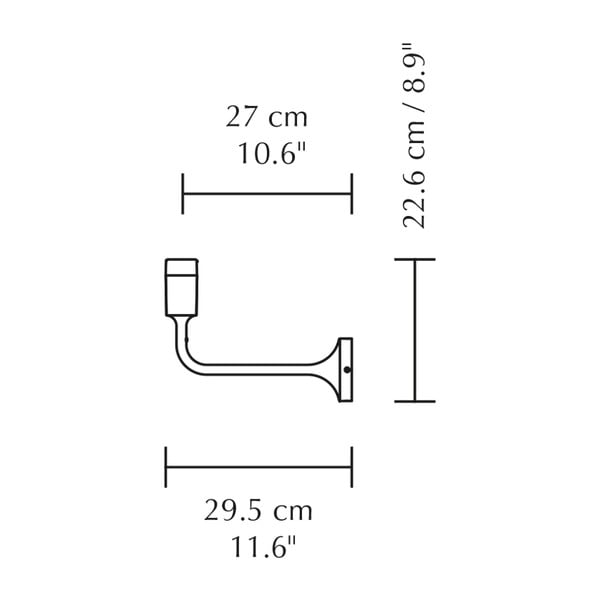 Medeninasta kovinska stenska svetilka brez senčnika Santé – UMAGE-image-4