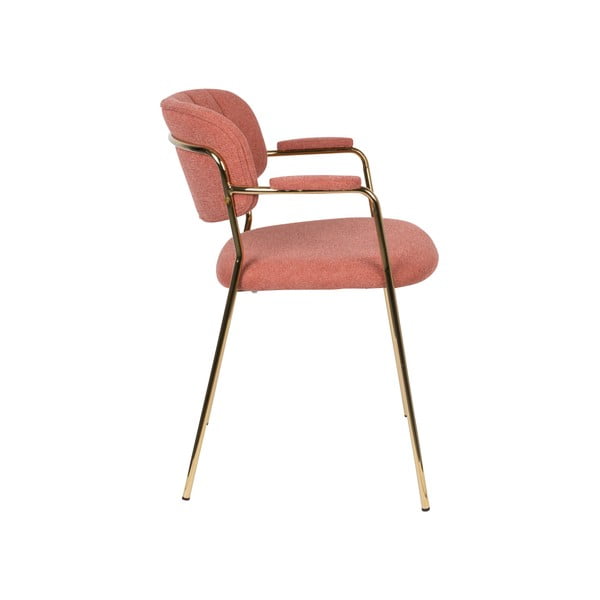 Rožnati jedilni stoli v kompletu 2 ks Jolien – White Label-image-3