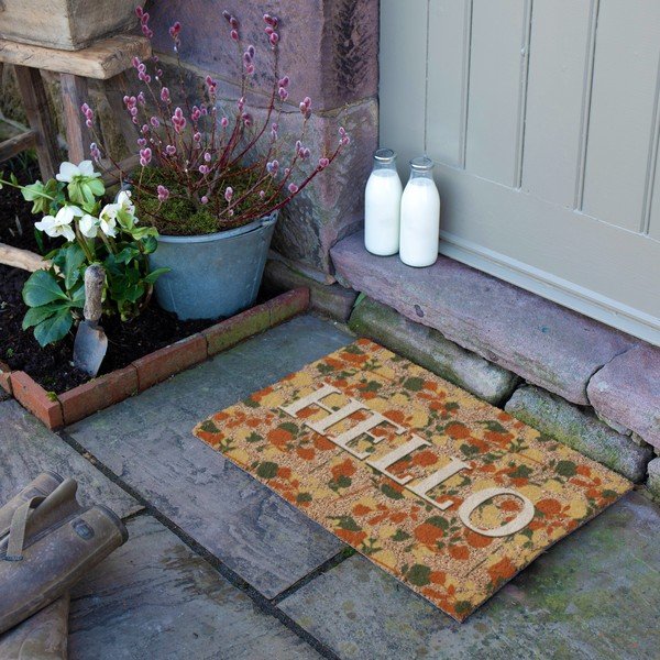 Predpražnik iz kokosovih vlaken 40x60 cm Hello Floral – Artsy Doormats-image-3