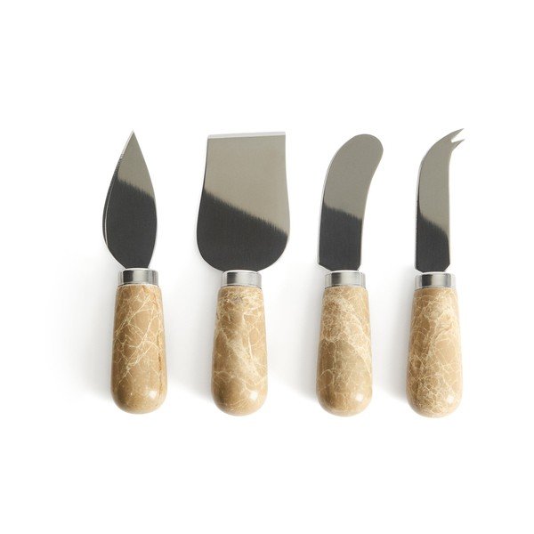 Noži v kompletu 4 ks za sir iz nerjavečega jekla Adoma – Kave Home