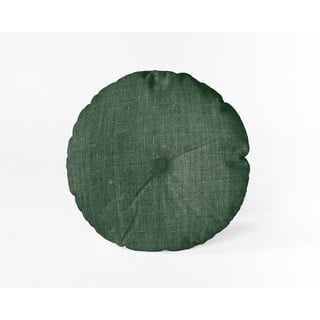 Temno zelena okrasna blazina Really Nice Things Cojin Redondo Dark Green, ⌀ 45 cm