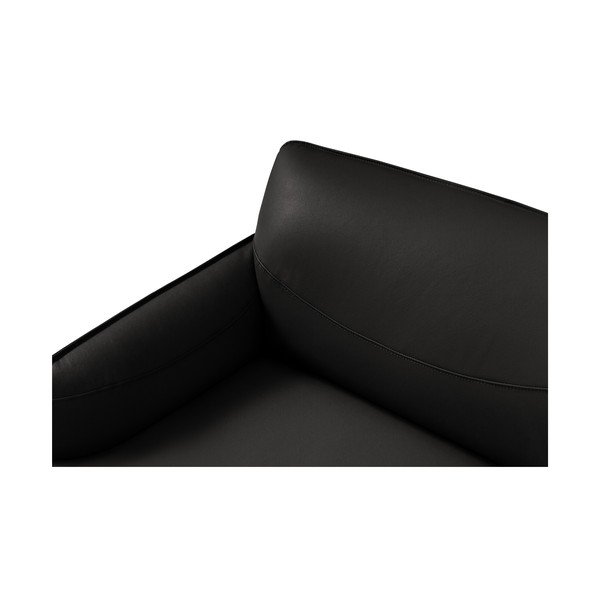 Črn usnjen naslanjač Windsor & Co Sofas Neso-image-4