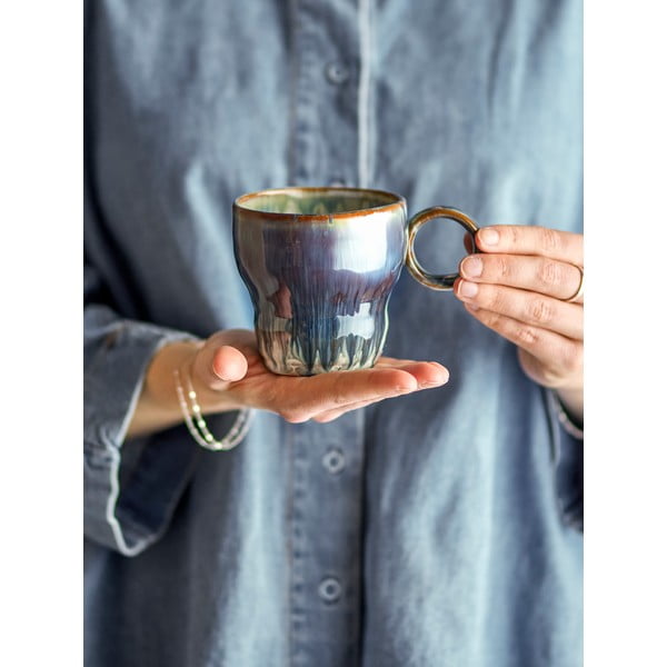 Modre skodelice v kompletu 4 ks iz kamenine 300 ml Nigel – Bloomingville-image-1