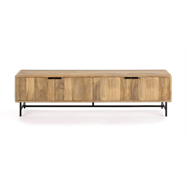 TV omarica iz masivnega manga v naravni barvi 190x50x40 cm Mundra – MOME