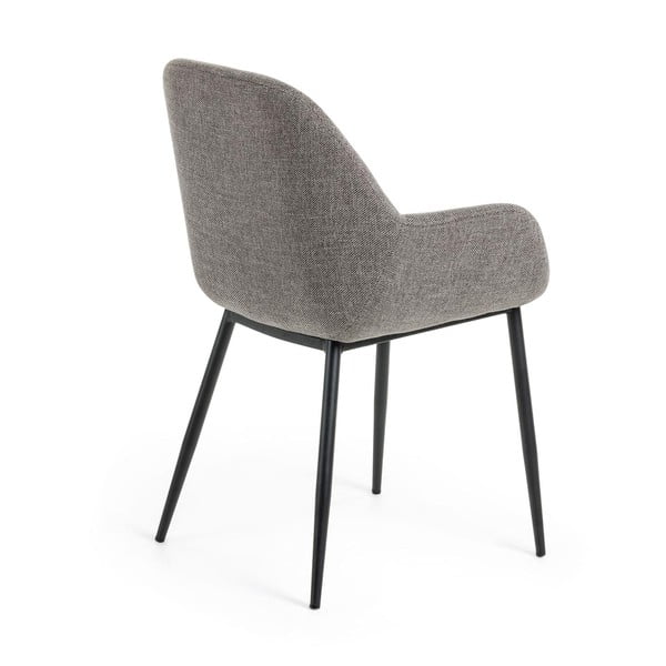 Siv oblazinjen jedilni stol Konna – Kave Home-image-3