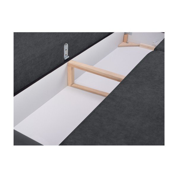 Mazzini Sofas Orchid temno siva trisedežna raztegljiva sedežna garnitura s shranjevanjem-image-3