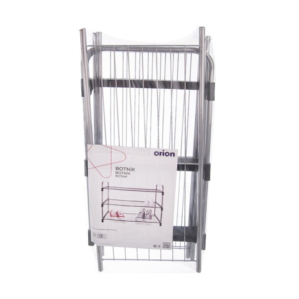 Kovinsko stojalo za čevlje v srebrni barvi - Orion-image-3