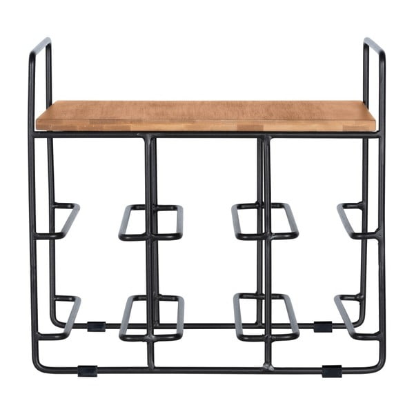 Stojalo za vino za 6 steklenic vina z bambusovo polico Wenko Loft-image-1