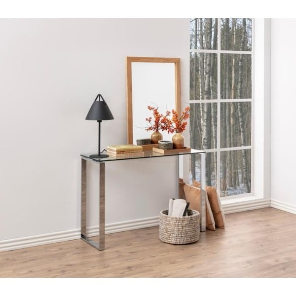 Konzolna mizica v srebrni barvi 110x40 cm Katrine - Actona-image-1