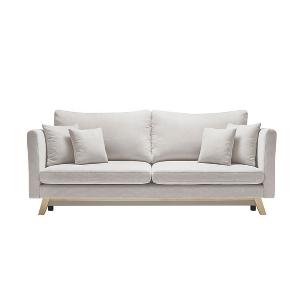 Kremno bela raztegljiva kavč postelja Bobochic Paris Triplo