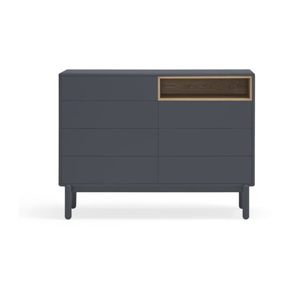 Temno siva nizka komoda 120x90 cm Corvo - Teulat