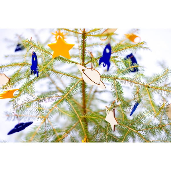 Komplet 8 lesenih božičnih okraskov Spira Medium-image-4