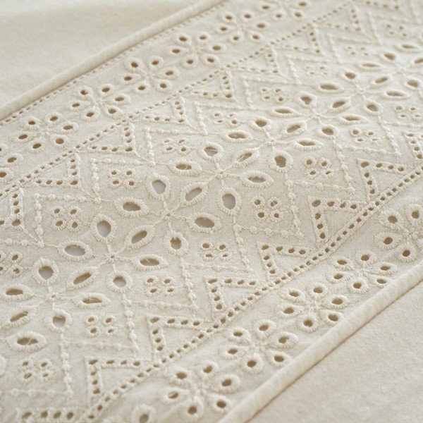 Kremno bela enojna posteljnina 135x200 cm Broderie Anglaise – Catherine Lansfield-image-3