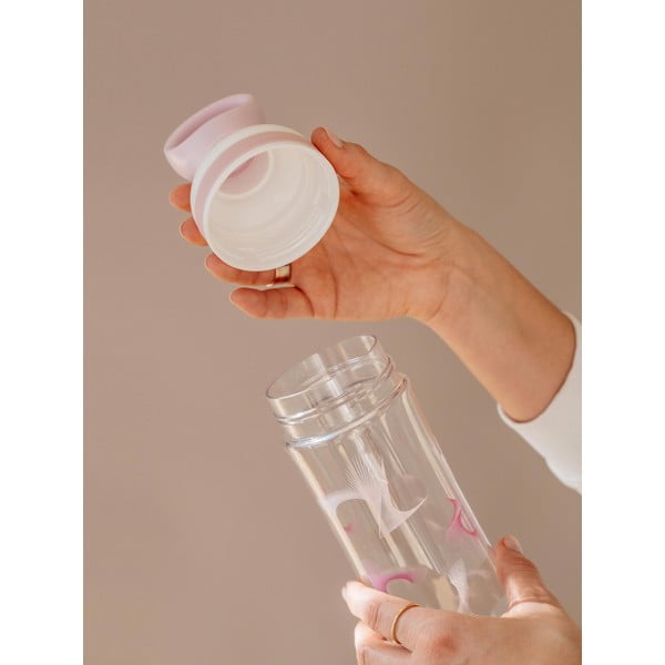 Vijolično-bela plastenka za vodo Equa Flow Wave, 800 ml-image-2