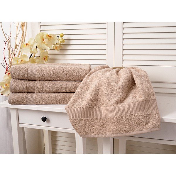 Svetlo rjava brisača iz frotirja 70x140 cm Adria – B.E.S.