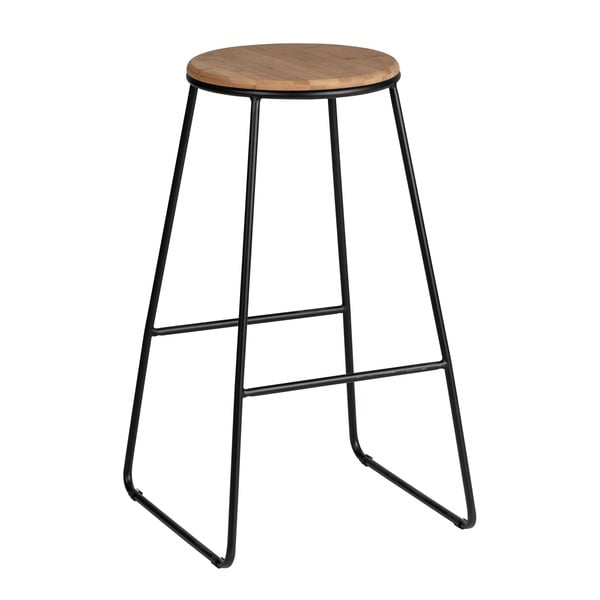 Barski stoli v črni in naravni barvi v kompletu 2 ks (višina sedeža 70 cm) Loft – Wenko