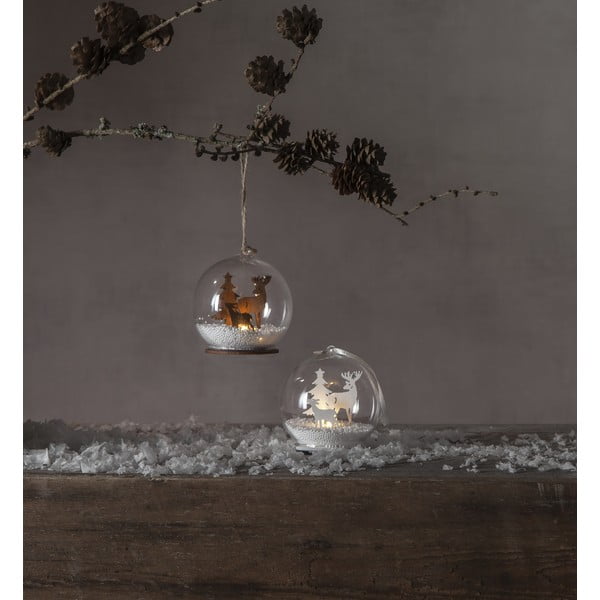 Božična svetlobna dekoracija v naravni barvi ø 8 cm Fauna – Star Trading-image-2