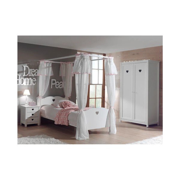 Bela otroška postelja z nadstreškom Vipack Amori-image-2