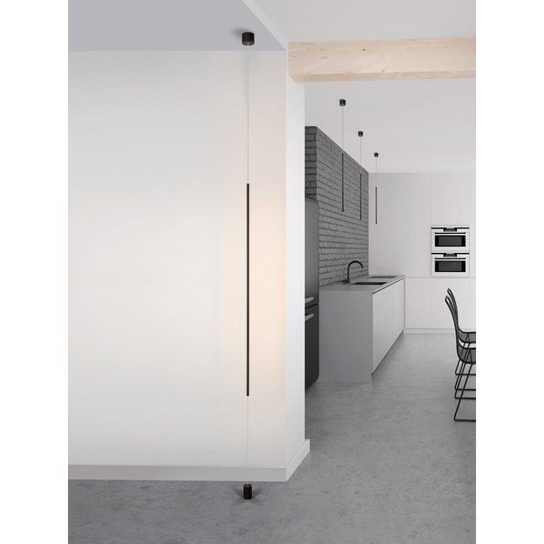 Mat črna aluminijasta LED stoječa svetilka (višina 300 cm) Elettra – Nova Luce-image-1